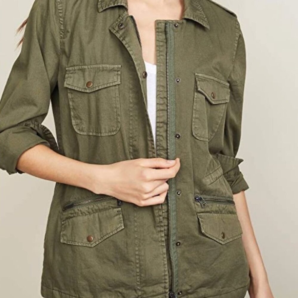 Velvet for Graham & Spencer Lily Aldridge cotton shacket Green Jacket Sz large